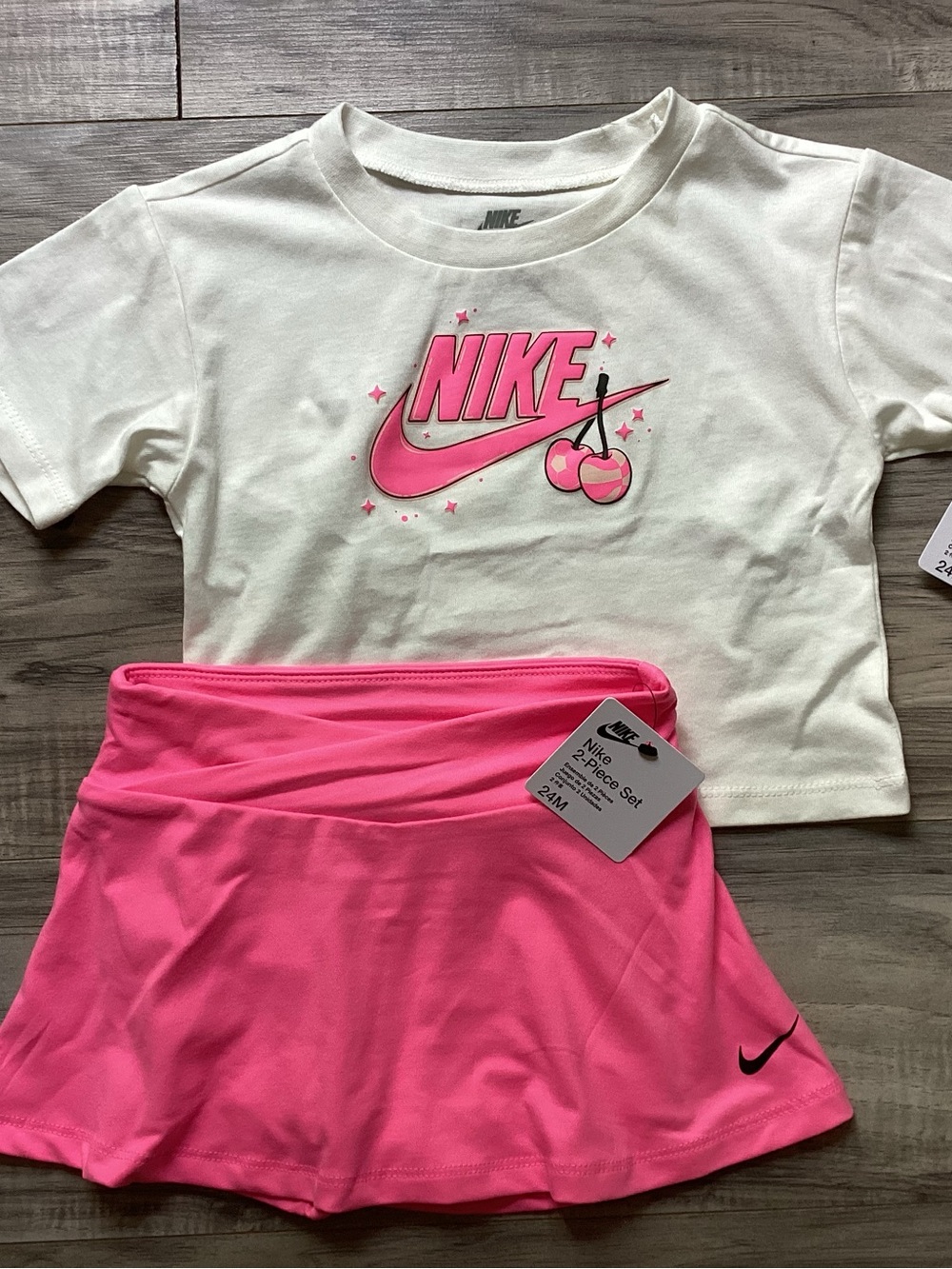Nike Tee & Skort Set girls size 24 months(NWT) ~PRICE IS FIRM, NO OFFERS~
